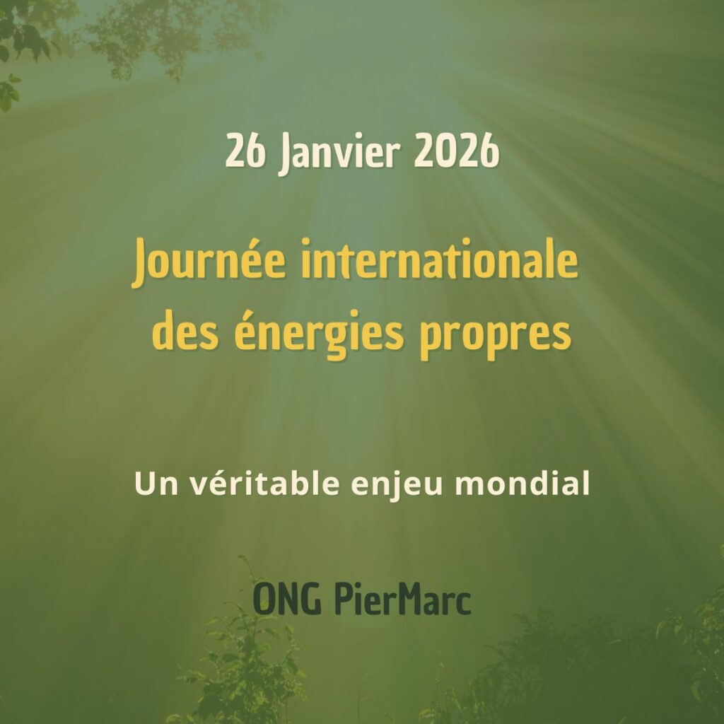 Visuel illustrant les énergies propres et la transition énergétique durable, en lien avec la Journée internationale des énergies propres.